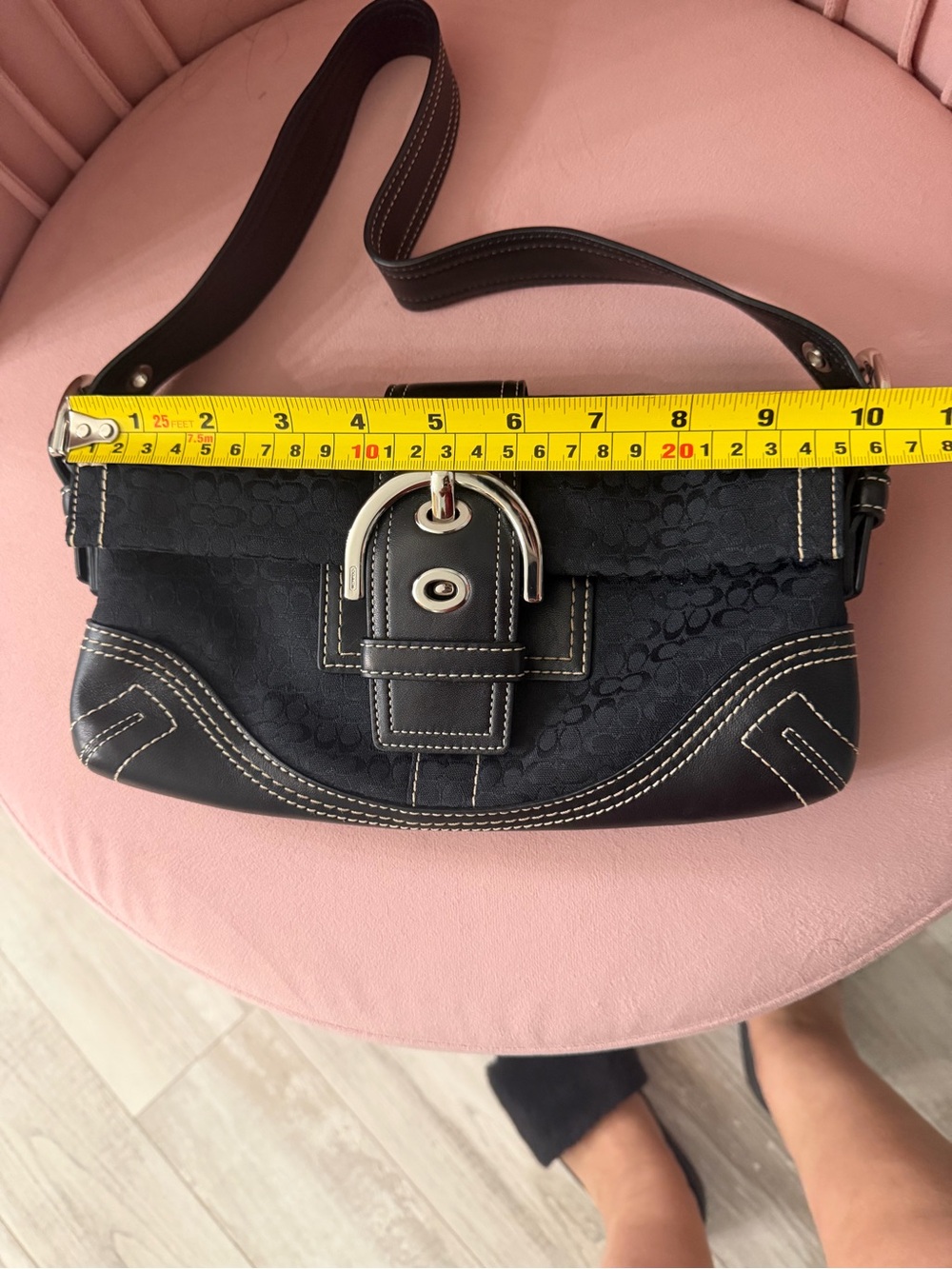 Coach SoHo Y2K Buckle Signature Baguette Shoulder Bag - Gently Loved No 3628 - Picture 4 of 9